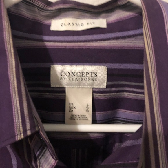 Liz Claiborne Concepts Purple button-down Shirt - Picture 4 of 4